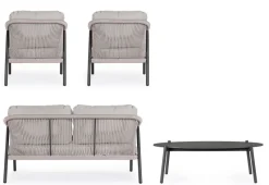 Bizzotto SET4 SALOTTO C-C MIRAVET ANTRACITE/KHAKI