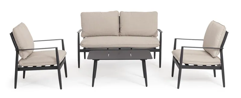 Hot Bizzotto SET4 SALOTTO C-C NEBULA ANTRACITE YK13