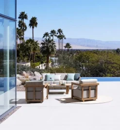 Outlet Bizzotto SET4 SALOTTO IN ALLUMINIO NATURALE- THESEUS