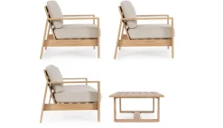 Hot Bizzotto SET4 SALOTTO IN ALLUMINIO NATURALE- BALTIC