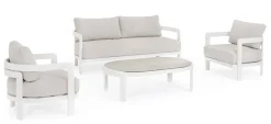 Sale Bizzotto SET4 SALOTTO IN CORDA PER ESTERNO BIANCO WG20 - PRESLEY