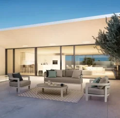 Sale Bizzotto SET4 SALOTTO IN CORDA PER ESTERNO BIANCO WG20 - PRESLEY