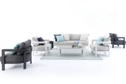 Sale Bizzotto SET4 SALOTTO IN CORDA PER ESTERNO BIANCO WG20 - PRESLEY