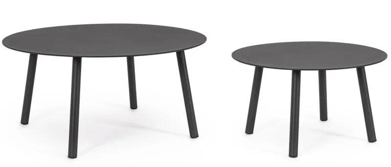 Outlet Bizzotto SET2 TAVOLINI IN CORDA ANTRACITE WG21 - AMINTA