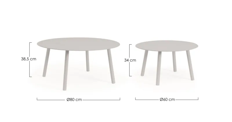 Hot Bizzotto SET2 TAVOLINI IN CORDA MOON WG24 - AMINTA