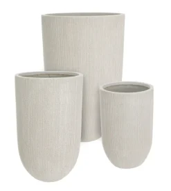 Clearance Bizzotto SET3 VASO BRUSH TO ALTO BEIGE