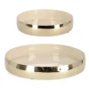 Bizzotto SET2 VASSOIO DECORATIVO VELMA TO ORO BEI
