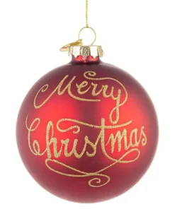 Discount Bizzotto SFERA VT MERRY CHRISTMAS ROSSO D80