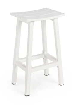 Clearance Bizzotto SGABELLO BAR IN ALLUMINIO BIANCO YK11 - SKIPPER