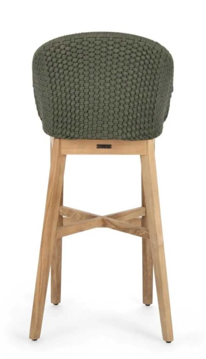 Bizzotto SGABELLO BAR IN CORDA PER ESTERNO VERDE - COACHELLA