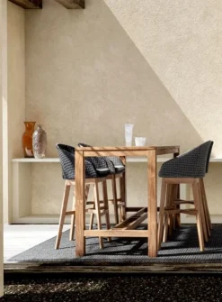 New Bizzotto SGABELLO BAR IN CORDA PER ESTERNO ANTRACITE - COACHELLA