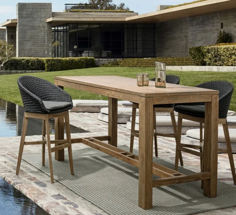 New Bizzotto SGABELLO BAR IN CORDA PER ESTERNO ANTRACITE - COACHELLA