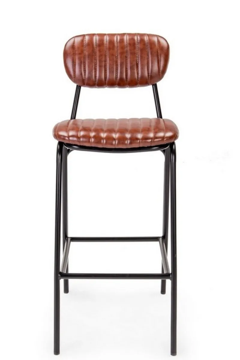 Bizzotto SGABELLO BAR IN ECOPELLE ARANCIO SCURO - DEBBIE