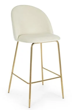 Clearance Bizzotto SGABELLO BAR IN VELLUTO BIANCO - CARRY