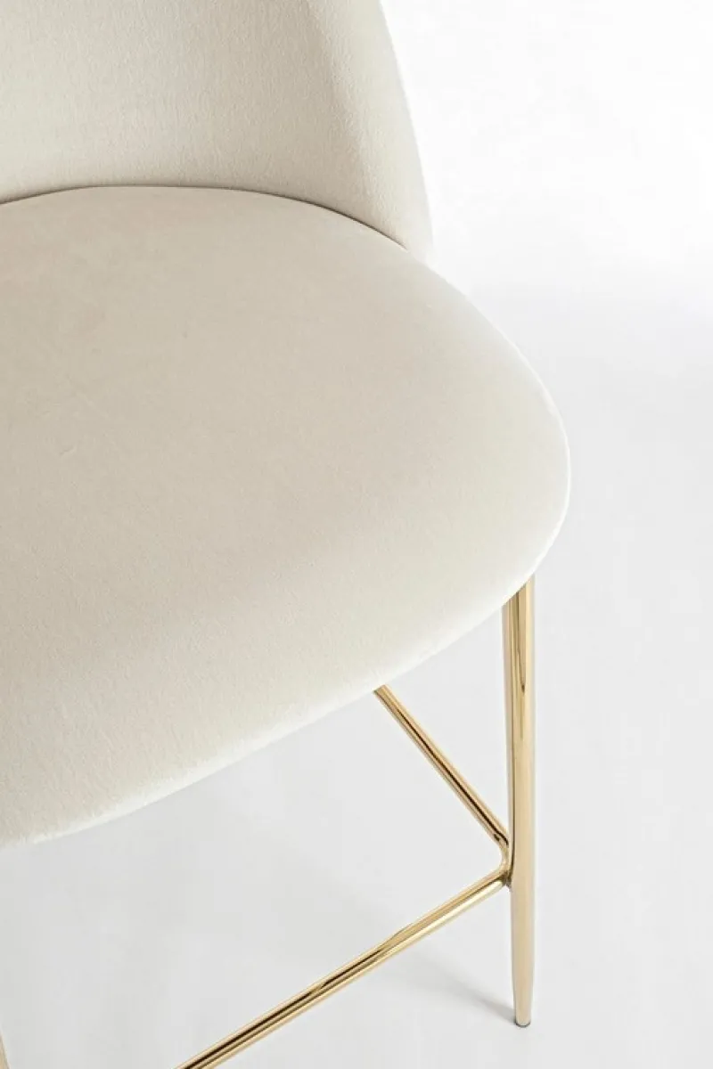 Clearance Bizzotto SGABELLO BAR IN VELLUTO BIANCO - CARRY