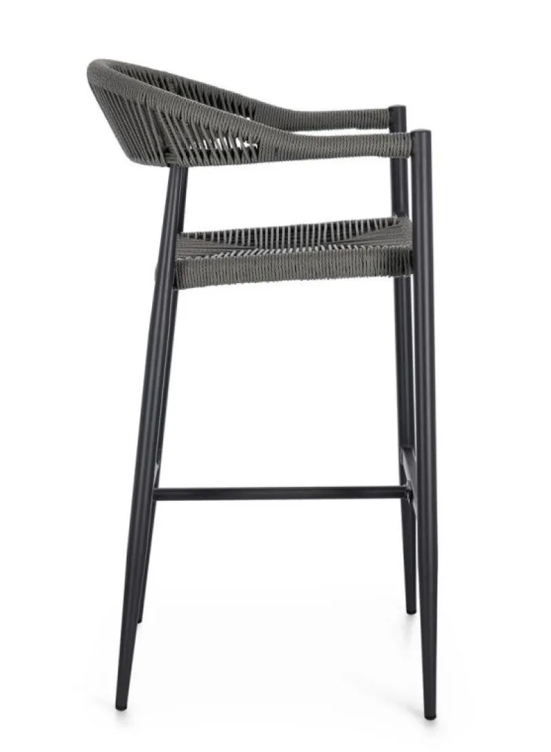 Bizzotto SGABELLO BAR JANDIA ANTRACITE/GRIGIO