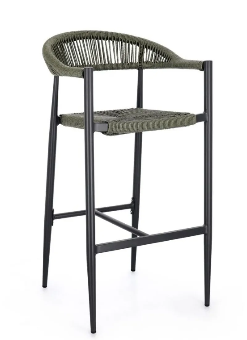 Best Bizzotto SGABELLO BAR JANDIA ANTRACITE/VERDE