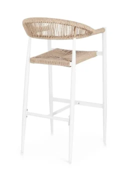 Outlet Bizzotto SGABELLO BAR JANDIA BIANCO/BEIGE