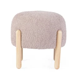 Hot Bizzotto SGABELLO EFFETTO BOUCLE' ROSA ANTICO - DAYLA