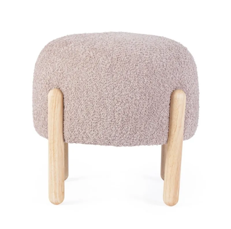 Hot Bizzotto SGABELLO EFFETTO BOUCLE' ROSA ANTICO - DAYLA