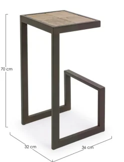 Bizzotto SGABELLO IN METALLO H70 - BLOCKS