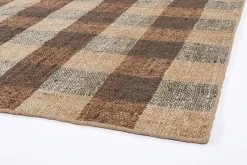 Outlet Bizzotto TAPPETO RUANDA QUADRI MARRONE 200X300