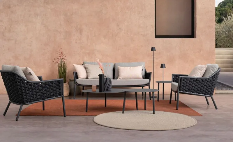 Clearance Bizzotto TAVOLINO IN ALLUMINIO ANTRACITE QS22 - SPARKY