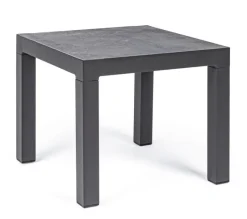 Outlet Bizzotto TAVOLINO IN ALLUMINIO ANTRACITE JX55 - KLEDI