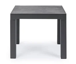 Outlet Bizzotto TAVOLINO IN ALLUMINIO ANTRACITE JX55 - KLEDI