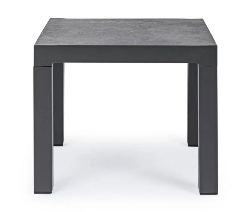 Outlet Bizzotto TAVOLINO IN ALLUMINIO ANTRACITE JX55 - KLEDI