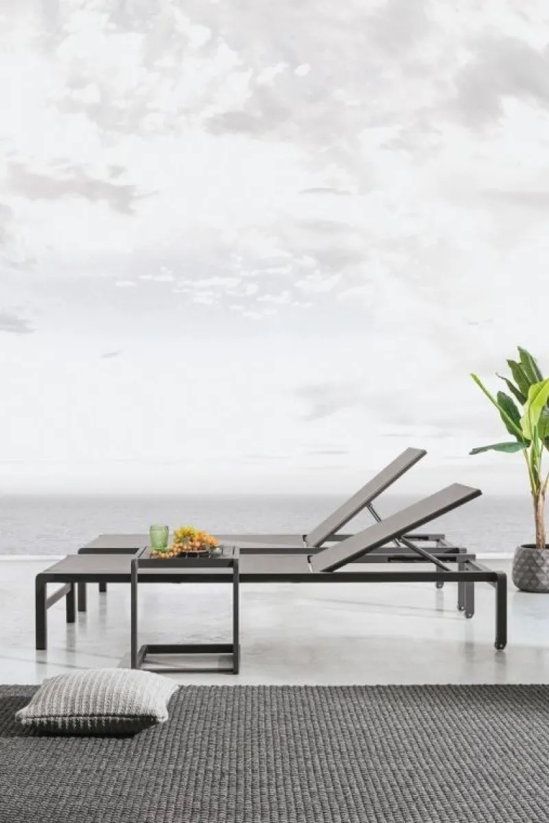 Clearance Bizzotto TAVOLINO IN ALLUMINIO ANTRACITE CX23 - KONNOR