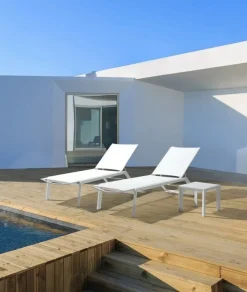 Bizzotto TAVOLINO IN ALLUMINIO BIANCO GK50 - CRUISE