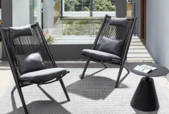 New Bizzotto TAVOLINO IN ALLUMINIO D50 NERO XK0Y - ALOHA