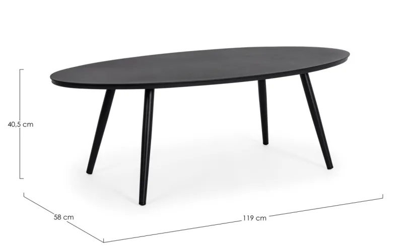 Sale Bizzotto TAVOLINO IN ALLUMINIO 119X58 - SPACE