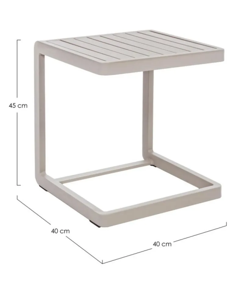 Discount Bizzotto TAVOLINO IN ALLUMINIO 40X40 - KONNOR RASTIN