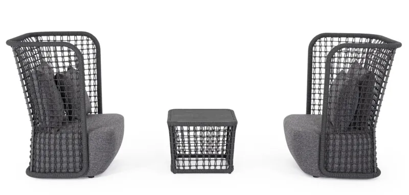 New Bizzotto TAVOLINO KOLLAR 60X60 ANTRACITE