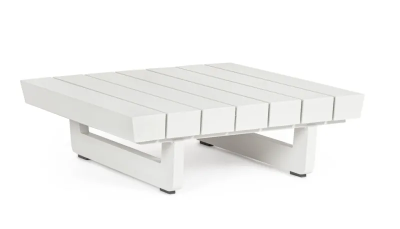 Outlet Bizzotto TAVOLINO MODULARE IN ALLUMINIO BIANCO WG20 - INFINITY