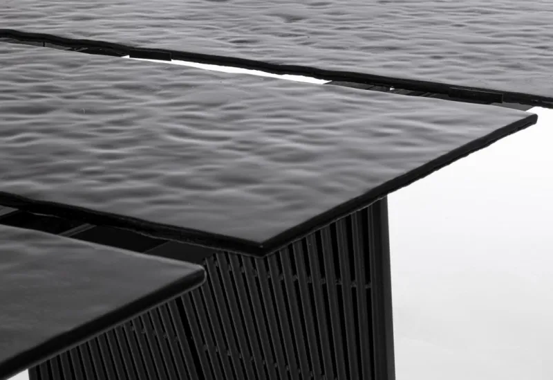 Hot Bizzotto TAVOLO ALL OLIVER VETRO 180-220X90