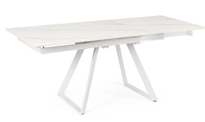 Clearance Bizzotto TAVOLO ALL. REETA 120/180X90 BIANCO/BIAN