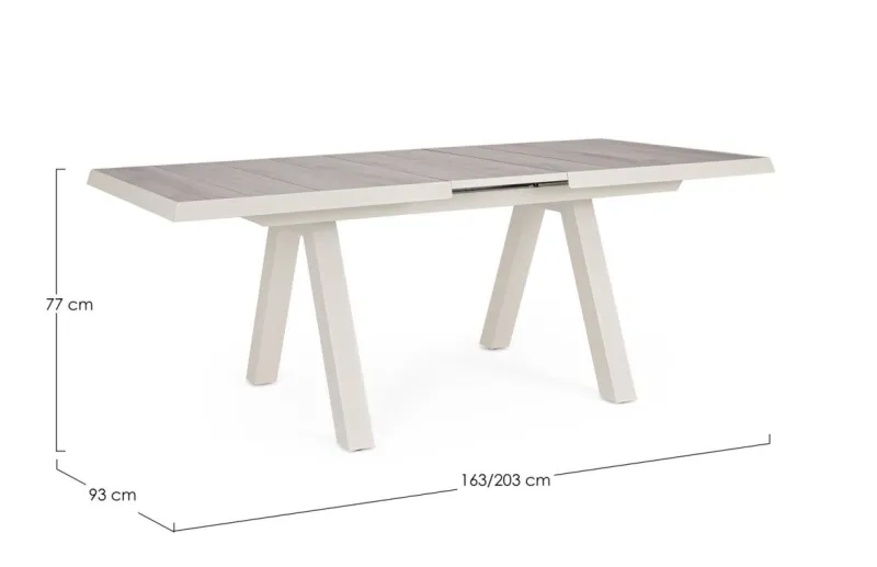 Clearance Bizzotto TAVOLO ALL.KRION 163-203X93 PELICAN