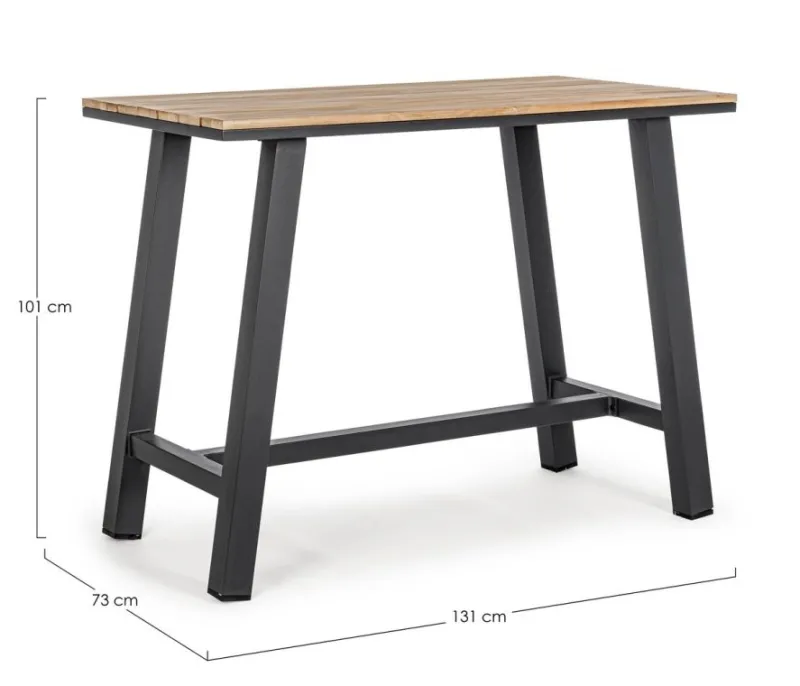 Sale Bizzotto TAVOLO BAR IN ALLUMINIO ANTRACITE YK13 - SKIPPER