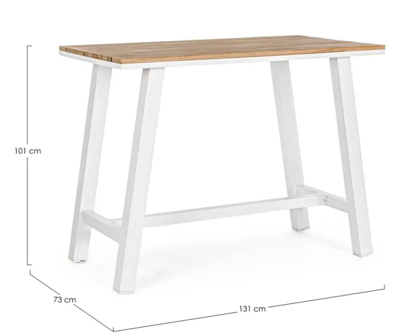 Bizzotto TAVOLO BAR IN ALLUMINIO BIANCO YK11 - SKIPPER