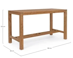 Online Bizzotto TAVOLO BAR MARICRUZ NEW 180X80 - FSC