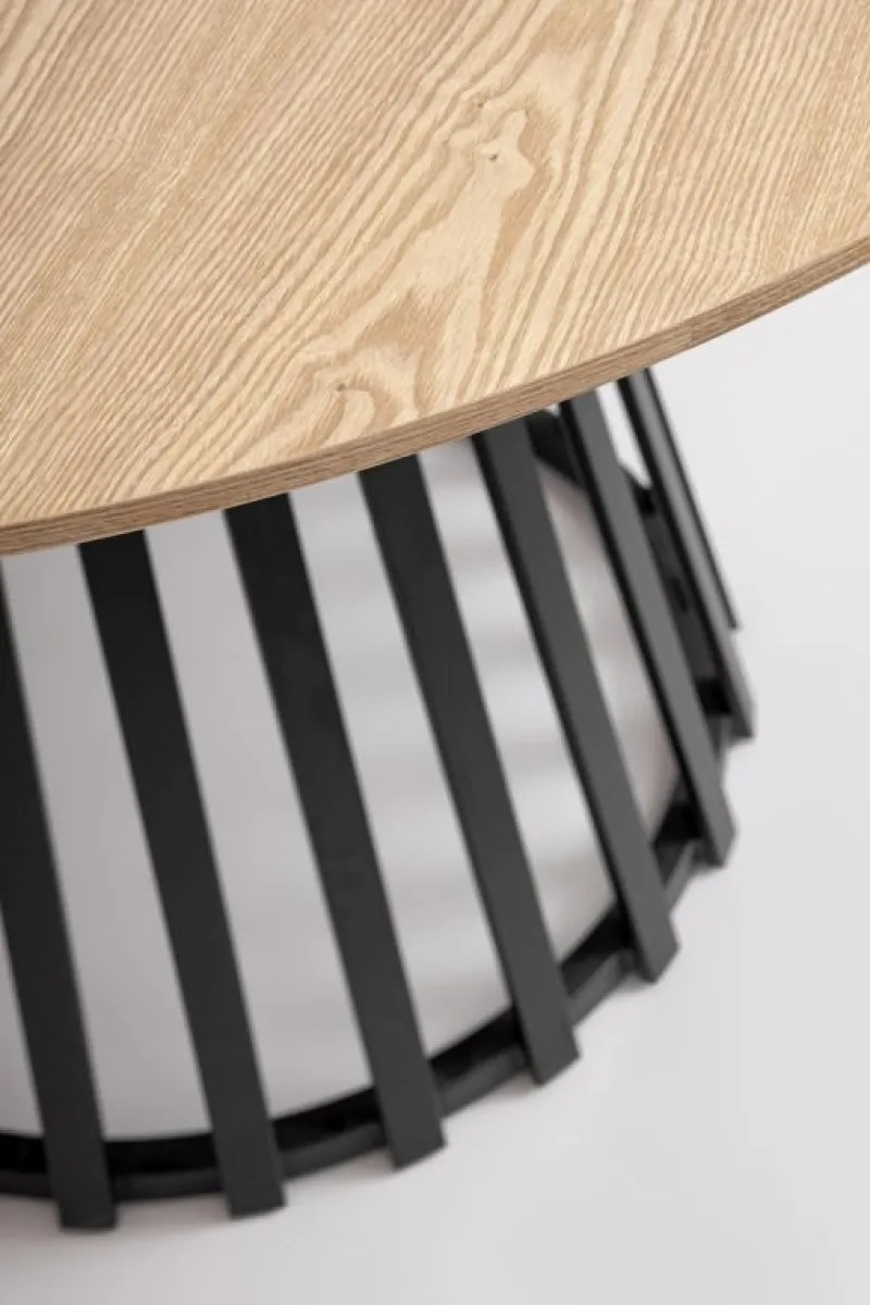 Discount Bizzotto TAVOLO CILLIAN D120 NERO/NATURAL