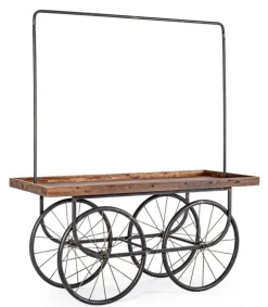 Best Bizzotto TAVOLO ESPOSITORE IN LEGNO CON RUOTE