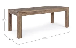 Online Bizzotto TAVOLO FISSO IN LEGNO 200x90 - KAILY