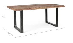 Discount Bizzotto TAVOLO FISSO IN LEGNO 180X90 - NOTTINGHAM