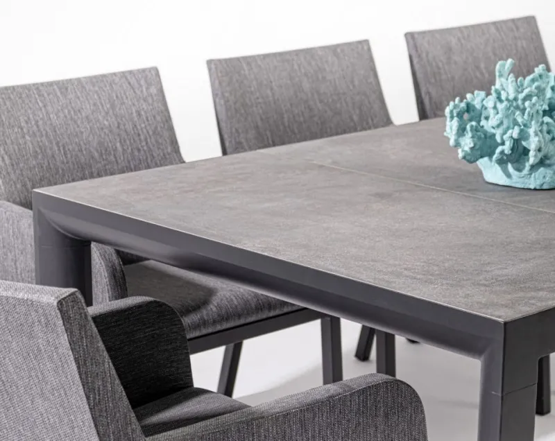 Clearance Bizzotto TAVOLO IN ALLUMINIO ANTRACITE JX55 - MASON