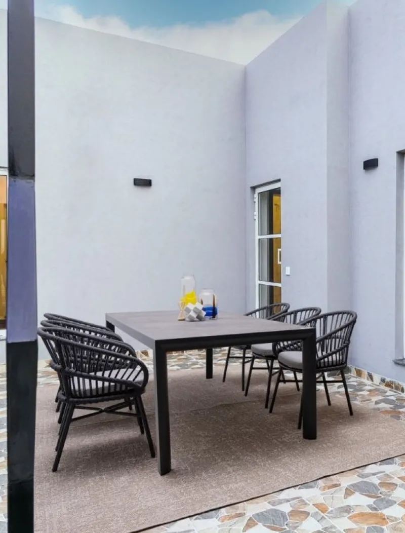 Clearance Bizzotto TAVOLO IN ALLUMINIO ANTRACITE JX55 - MASON