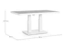 Hot Bizzotto TAVOLO IN ALLUMINIO BIANCO JX11 - TRUMAN